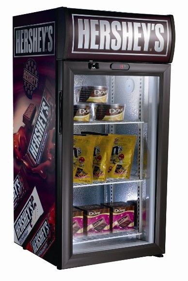 Mini 80L Glass Door Cold Drink red bull Display Fridge With ETL SC80B