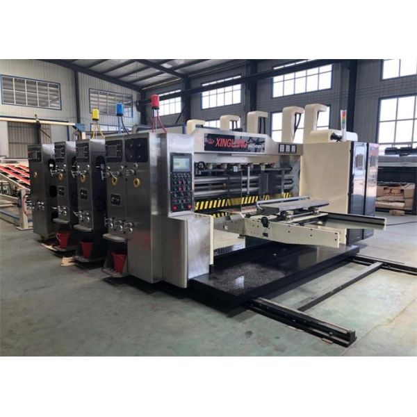 Full Automatic Flexo Printing Slotting Die Cutting Machine With Vibrator Stacker