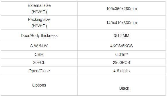 Combination Lock Safe Box /Portable Handgun Case/Hidden Car Safe / Biometric Indentification Safe