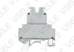 UKK Type Din Rail Terminal Blocks / Double Level Screw Dual Row Terminal Block