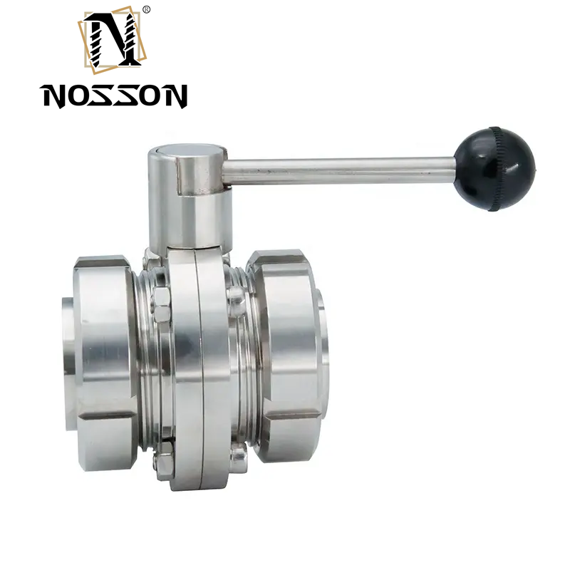 ISO9001 Certified SS304 SS316 Sanitary Stainless Steel Weld End Manual Type Butterfly Valve for Gas Media Distribution