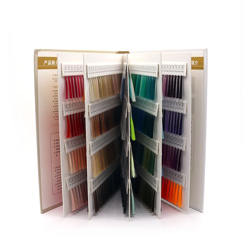 720 Colors Embroidery Thread Color Card Chart Sample Book Cone Material Transparent