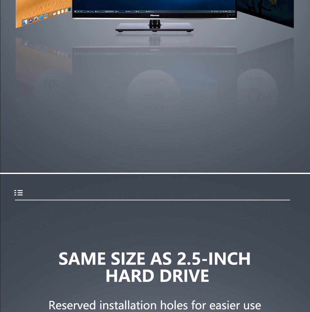M.2 Key B to 2.5 SATA Enclosure Adapter for NGFF SSDs