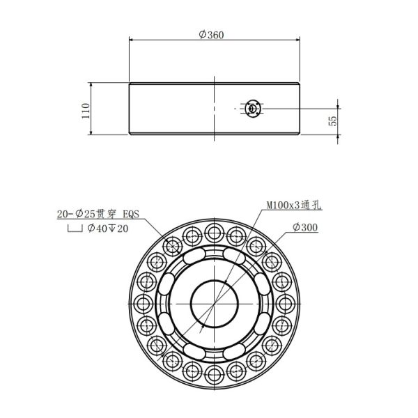 2mv/V 300t Wheel Force Sensor , 700 Ohm Compression Load Cell Sensor