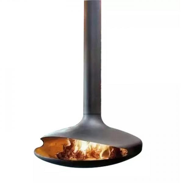 Quality Customizable Wood Pellet Fireplace Hanging Suspended From Ceiling for sale