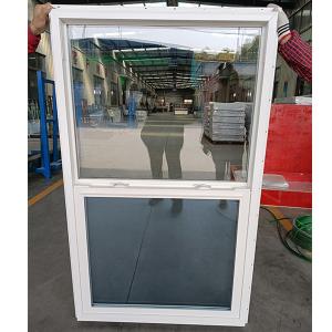 China Slimline UPVC Single Hung Window With Custom Made Glass wholesale