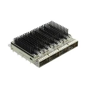 China 2170747-3 ZQSFP+ Cage Assembly 1x4 Port With Heat Sink Included Lightpipe 28 Gb/s wholesale