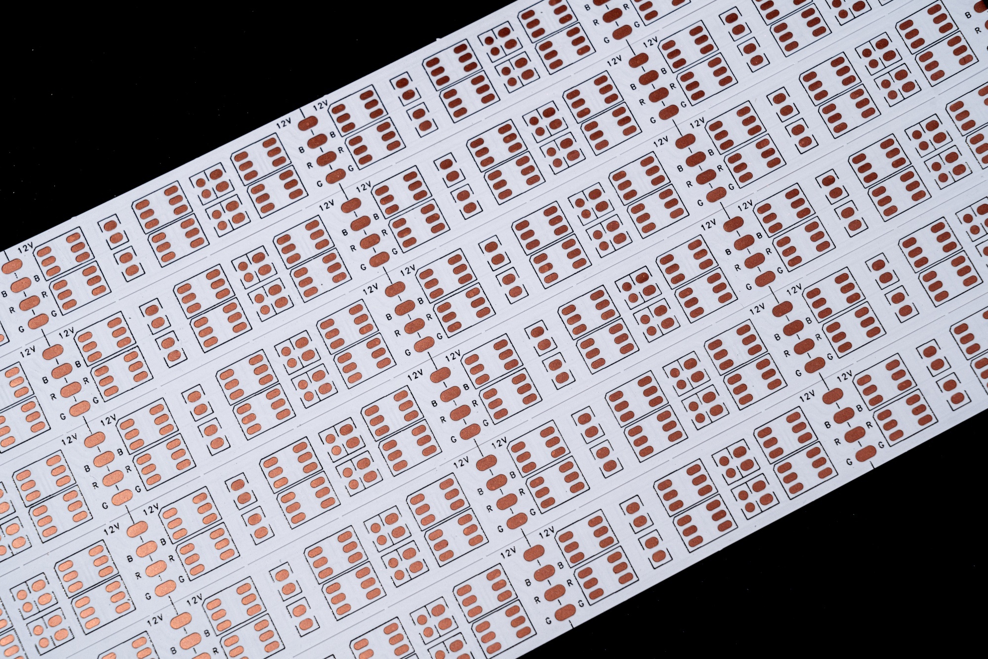 Factory FPCB for Led strip circuit board Double Layer LED Strip FPC Board& 240mmx500mm FPCB&5050 Copper foil RGB Double row line