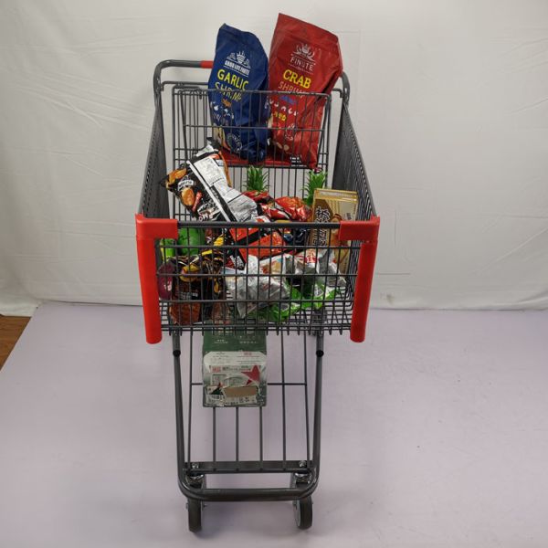Customizable 125L Grocery Shopping Trolley Q195 Steel Large Shopping Cart