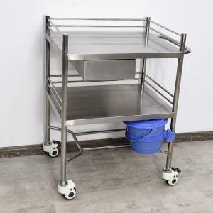 Stainless Steel Medical Trolley With Drawers Hospital Clinic Utility Cart