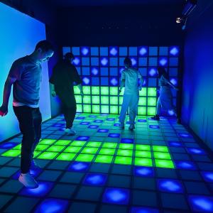 China LED Dance Floor Tile Jumping Grid Interactive Game Super Grid Wall And Floor wholesale