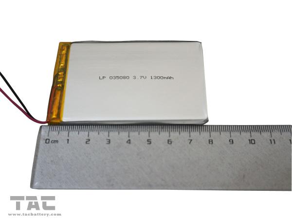 Quality GSP035080 3.7V 1300mAh Polymer Lithium Ion Battery for Mobile phone, notebook PC for sale