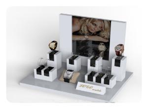 Custom L Shape Luxury Watch Display Stand , Watch Display Case TDS-013