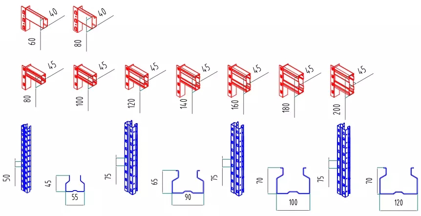 Heavy duty warehouse storage pallet racking system