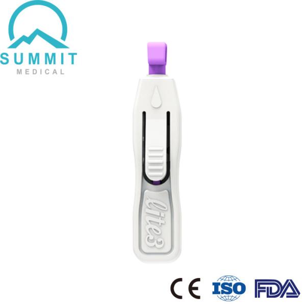 Quality Innovative Quality Button Activated Safety Blood Lancet 26G 28G Depth 1.8mm for sale