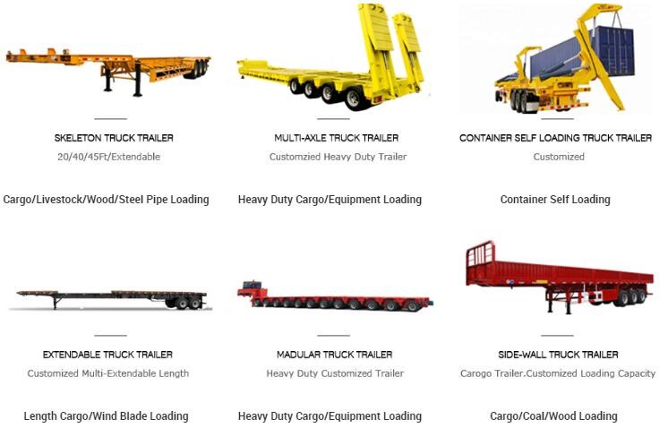 40 Feet 60 Ton Used Tri Axle Flatbed Semi Trailers For Sale