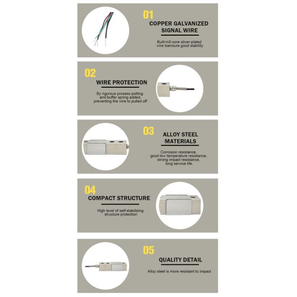 1000Kg Weight Measuring Weighing Sensors Double Ended Shear Beam Load Cell
