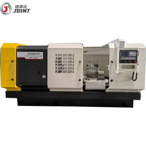 Qk1325 CNC Pipe Threading Lathe Machine Big Spindle Bore Pipe Thread Cutting