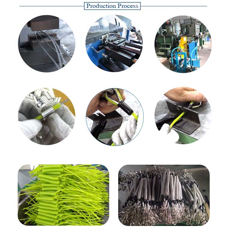Flexible Scaffolding Spring Loaded Tool Lanyard with Loop and Hook