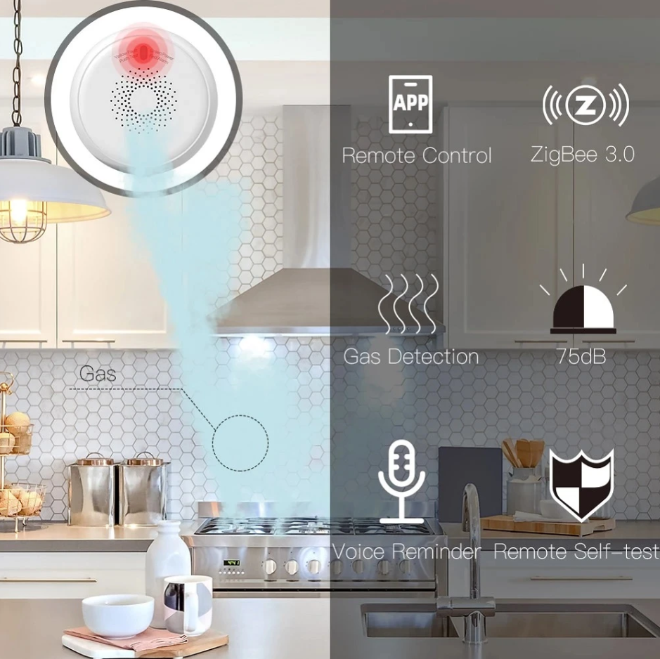 70dB Smart Propane Detector Zigbee Gas Sensor Smart Alarm Sensor