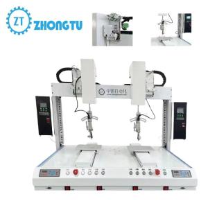 China Double Heads Double Stations Automatic Multi Axis Tin Welding Machine on sale