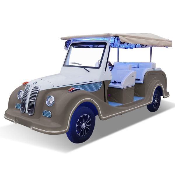 Electric Classic Car 8 Seater Vintage Cart Three Rows Of Seats 8 Passengers For Sale