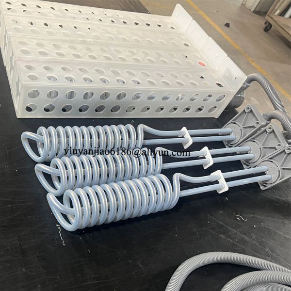 Over-The-Side Installation 2KW Vertical Spiral Shaped PTFE Immersion Heater Electric Power Source 400V Voltage