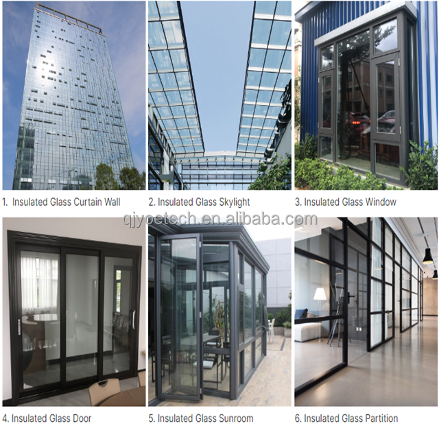 Jinyao Double Glazed Insulated Glass IGU Units Energy Saving for Building Window Facades