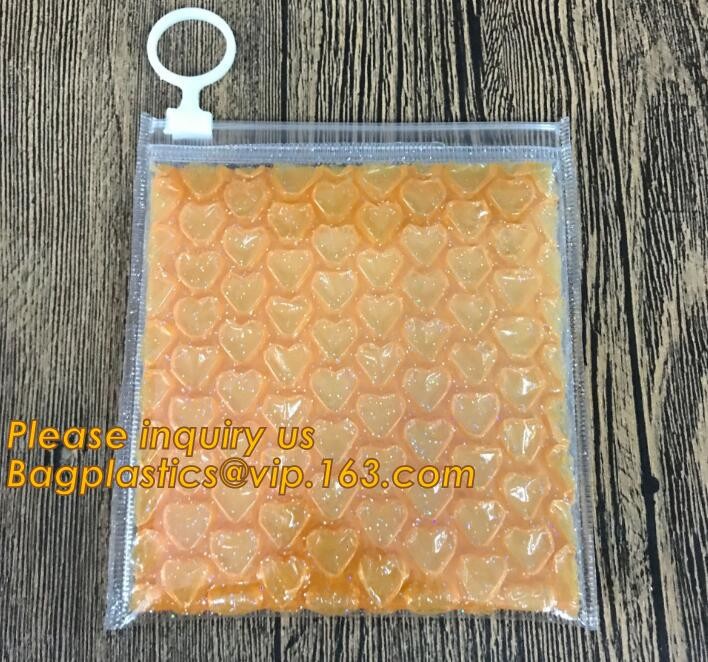 Cosmetic Slider Zip lockk Bubble Bags Bubble Slide Pouch,Zip lockk esd bubble bag bubble packaging wrap cosmetic pouch slide