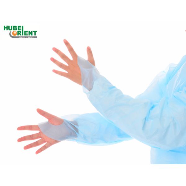 Polythene Disposable CPE Protective Gown For Particle Prevention