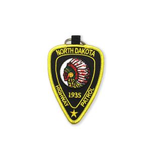 China Motorcycle Embroidered Key Chain Rings Chenille Ironing Backing OEM wholesale
