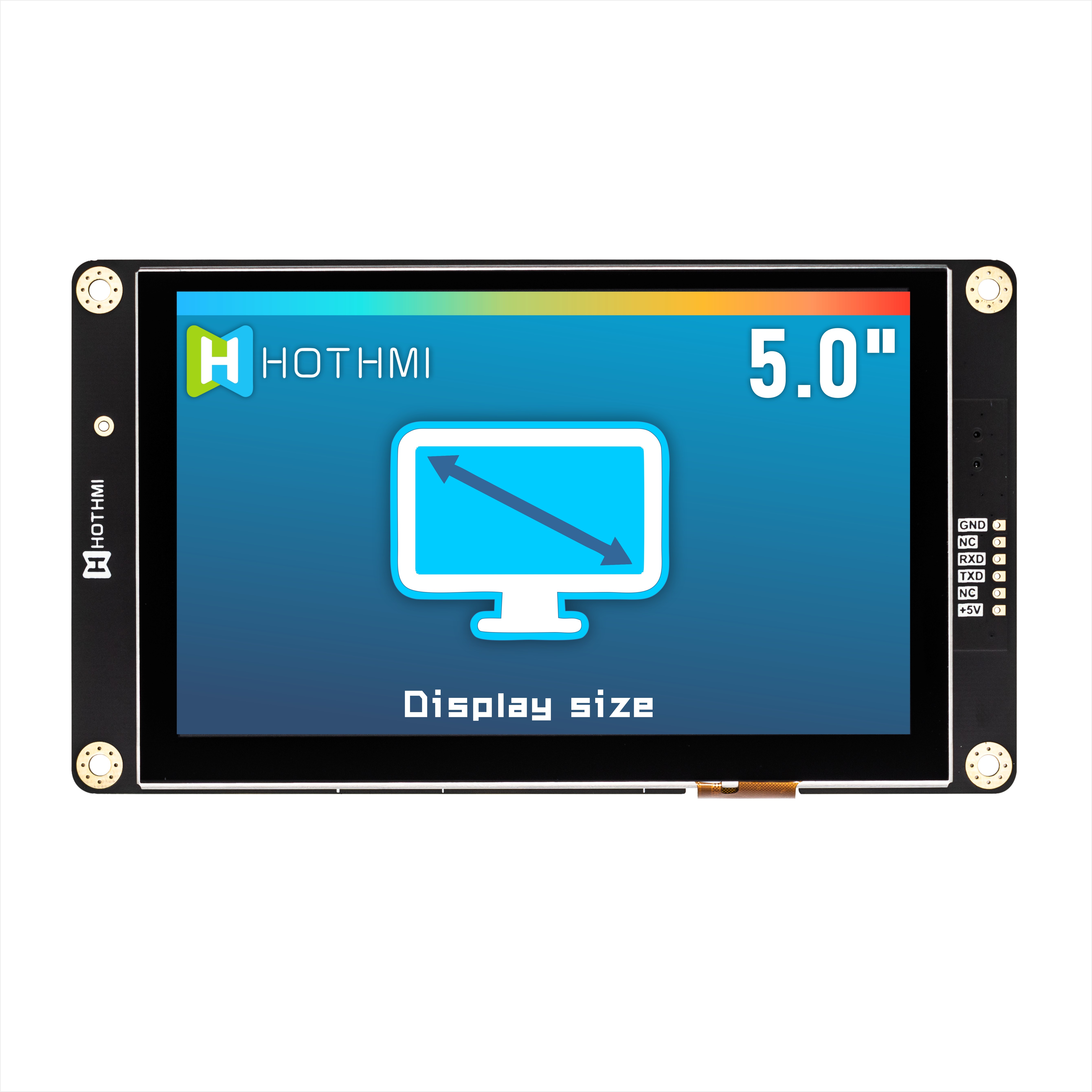 5 Inch Smart Serial Screen 800x480 UART TFT LCD Module Display Panel With Capacitive Touch