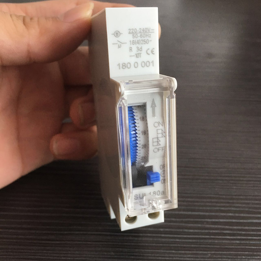 SUL180a 15 Minutes DIN Rail Mechanical Timer 24 Hours Daily Programmable Time Switch