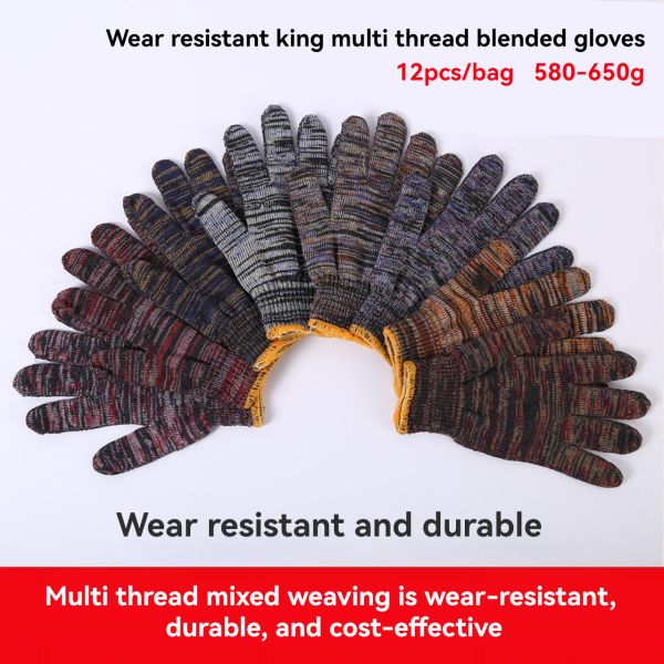 10Gague Polyester Lined Crinkle Latex Palm Coated Rubber Dipped Protective Work Gloves