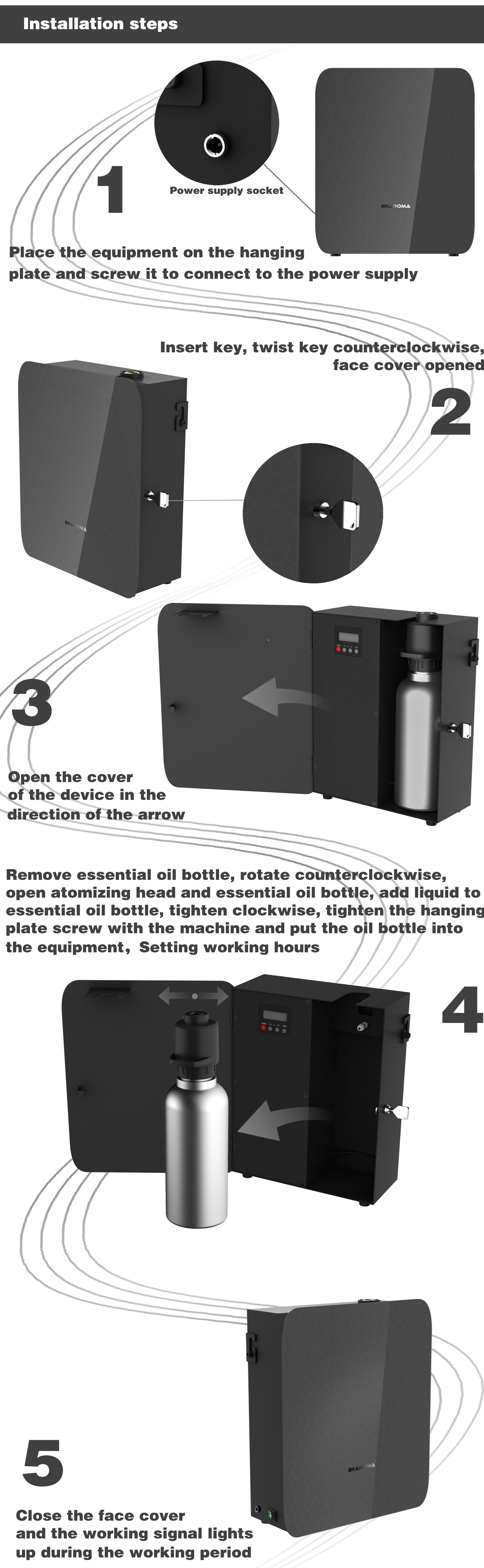 Commercial Electric Aroma Diffusers 10W Bluetooth Wireless Scent Diffuser
