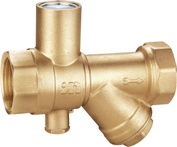 Quality 1104 Linear style Magnetic Lockable Ball Valve with built-in Bottom Meter Outlet and Stainless Steel Strainer for sale