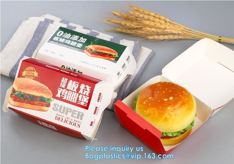 kraft paper sandwich box with window ,triangle sandwich box for packaging,Cardboard Box With Clear Window Burger Sandwic