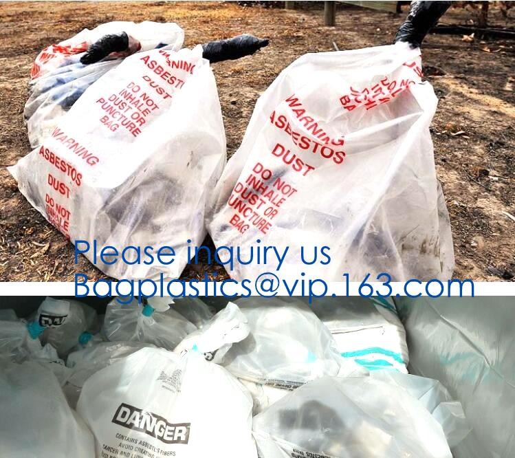 Heavy Duty Construction Plastic Asbestos Bag Waste Bag,Heavy Duty Disposal Polythene bags For Asbestos Removal BAGEASE