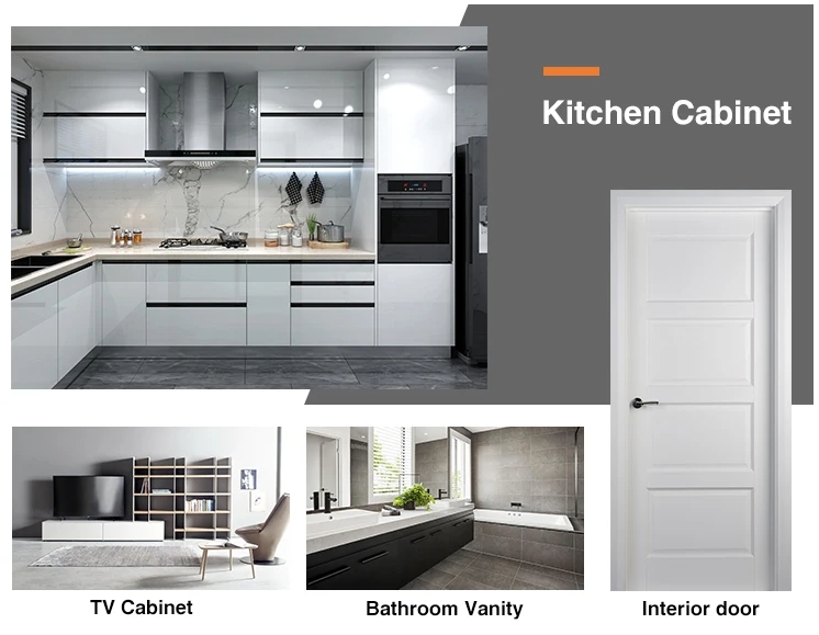 Melamine Board Cabinet Type All Glass Design Kitchen Corner Furniture Handle Air Vent
