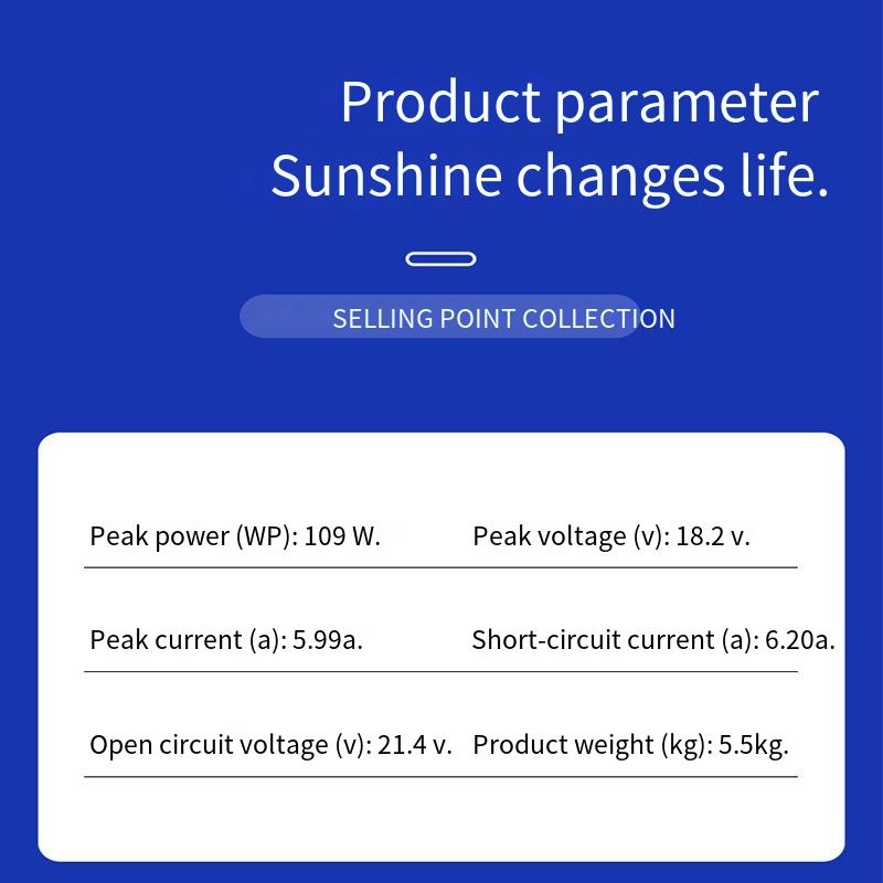Household 100w Solar Panel , 18v Solar Photovoltaic Power Generation System