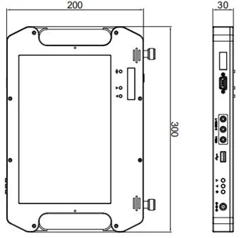Cofdm 300MHz~2.7GHz AES256 10.1 Inches Portable Handheld Video Data Receiver