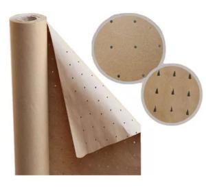 China 25kg Brown Kraft Liner Paper 45gsm White Kraft Wrapping Paper Roll wholesale