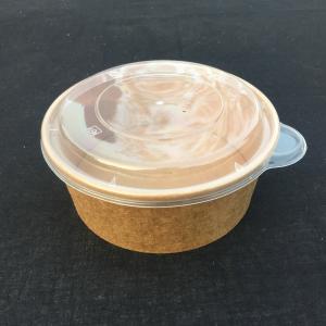 Customized Kraft Paper Salad Fruit Takeaway Lunch Packaging Box With Pet Window
