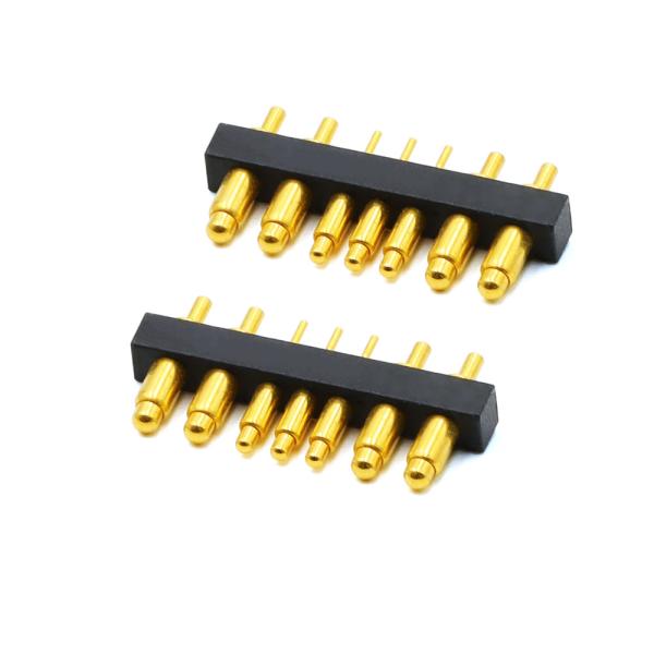 Quality Through Hole Pogo Connectors 7 Pin Spring Pin Connector DIP Type for sale