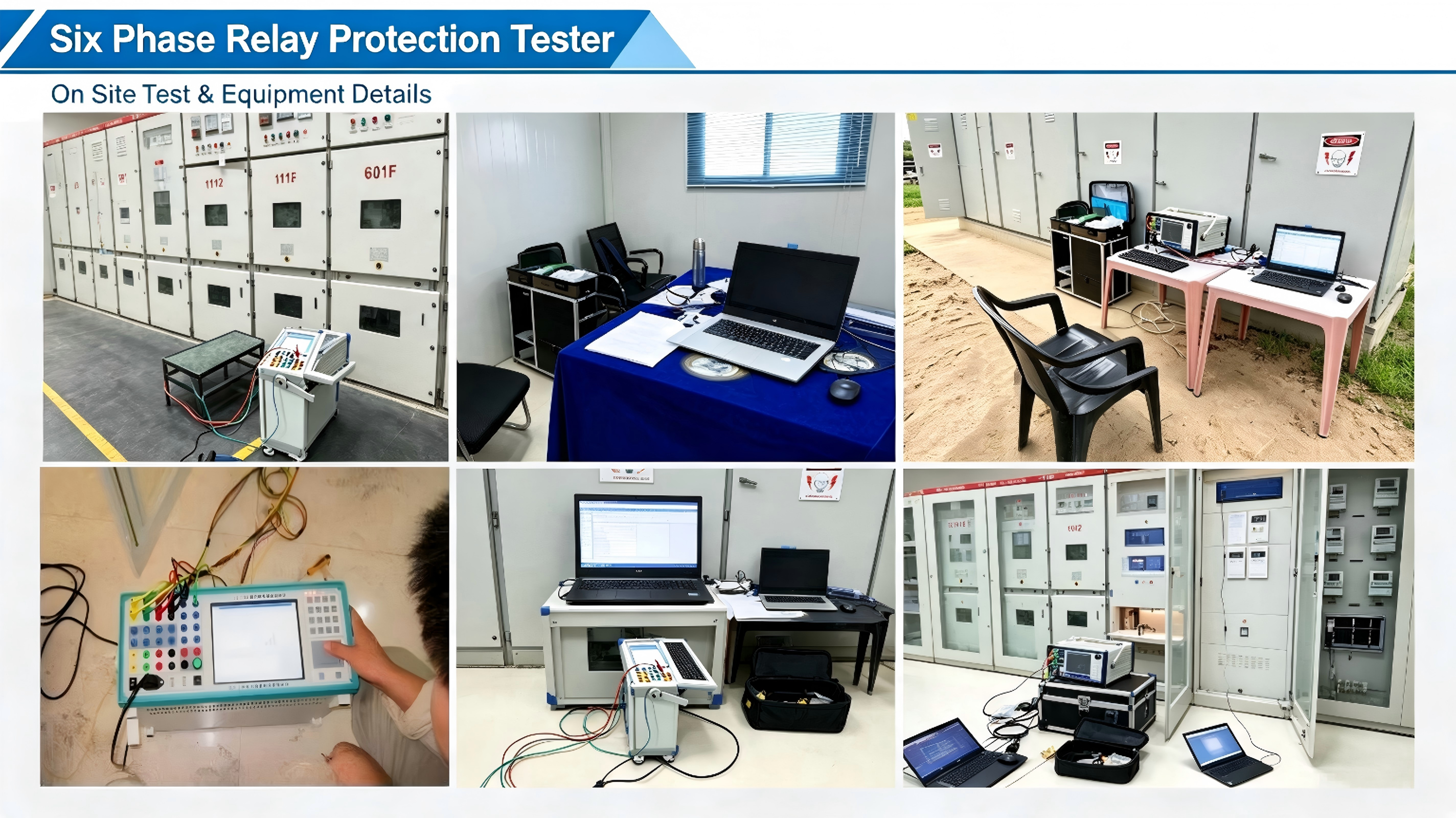 6 Phase Relay Test Kit With 0.2% Accuracy And 600VA Power For Secondary Injection
