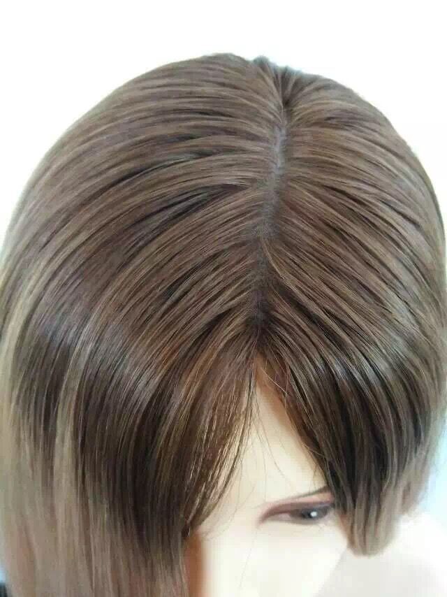 8A 16Inch European Human Hair Jewish Wig Highlight with Dark Root,Human Hair Kosher Wig