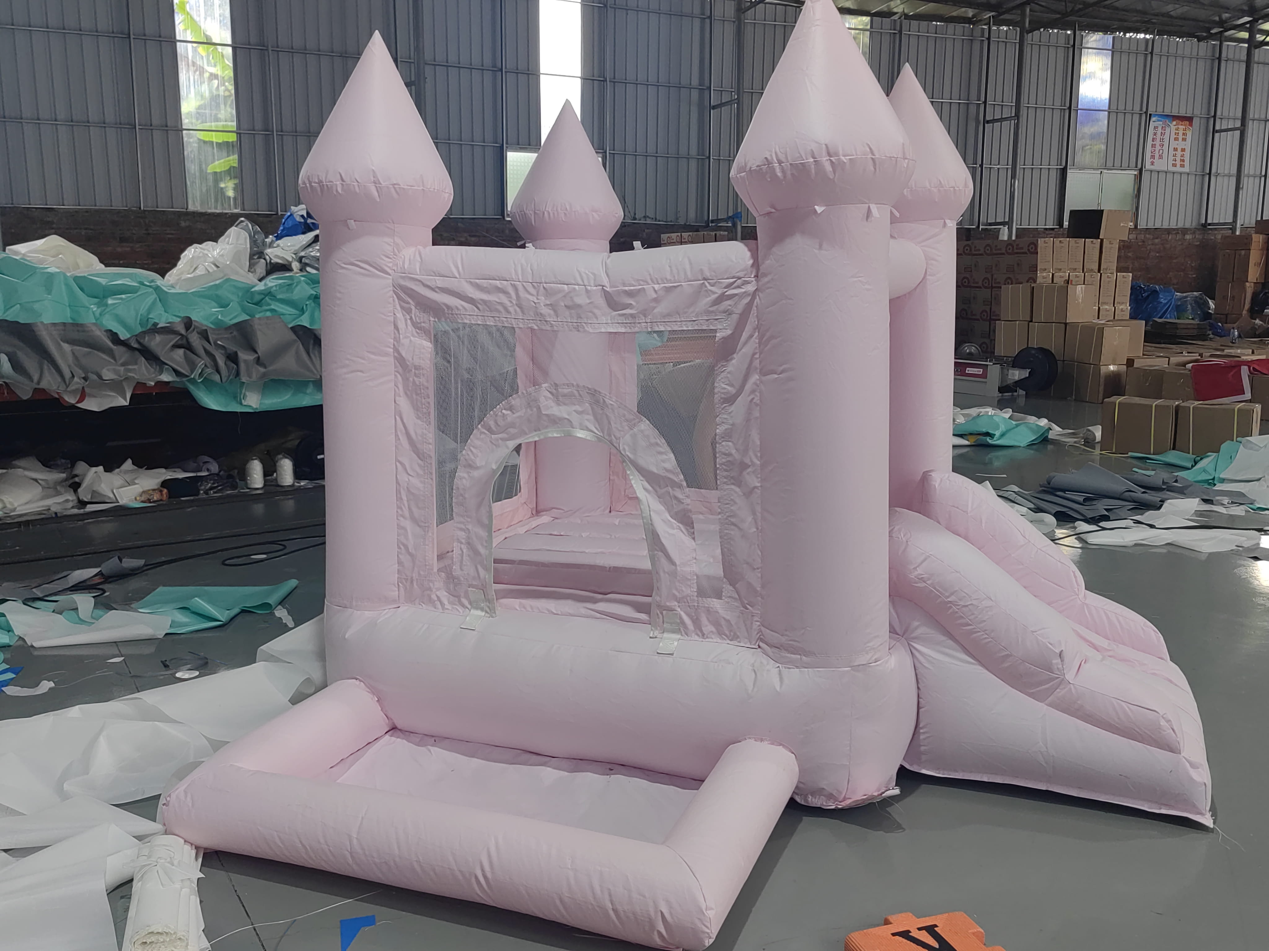 Toddler jump house jumping combo wedding decoration bouncer white inflatable slide bouncy castle