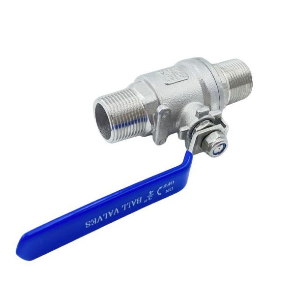 Factory Price Stainless Steel 2PC Double Male Thread Ball Valve