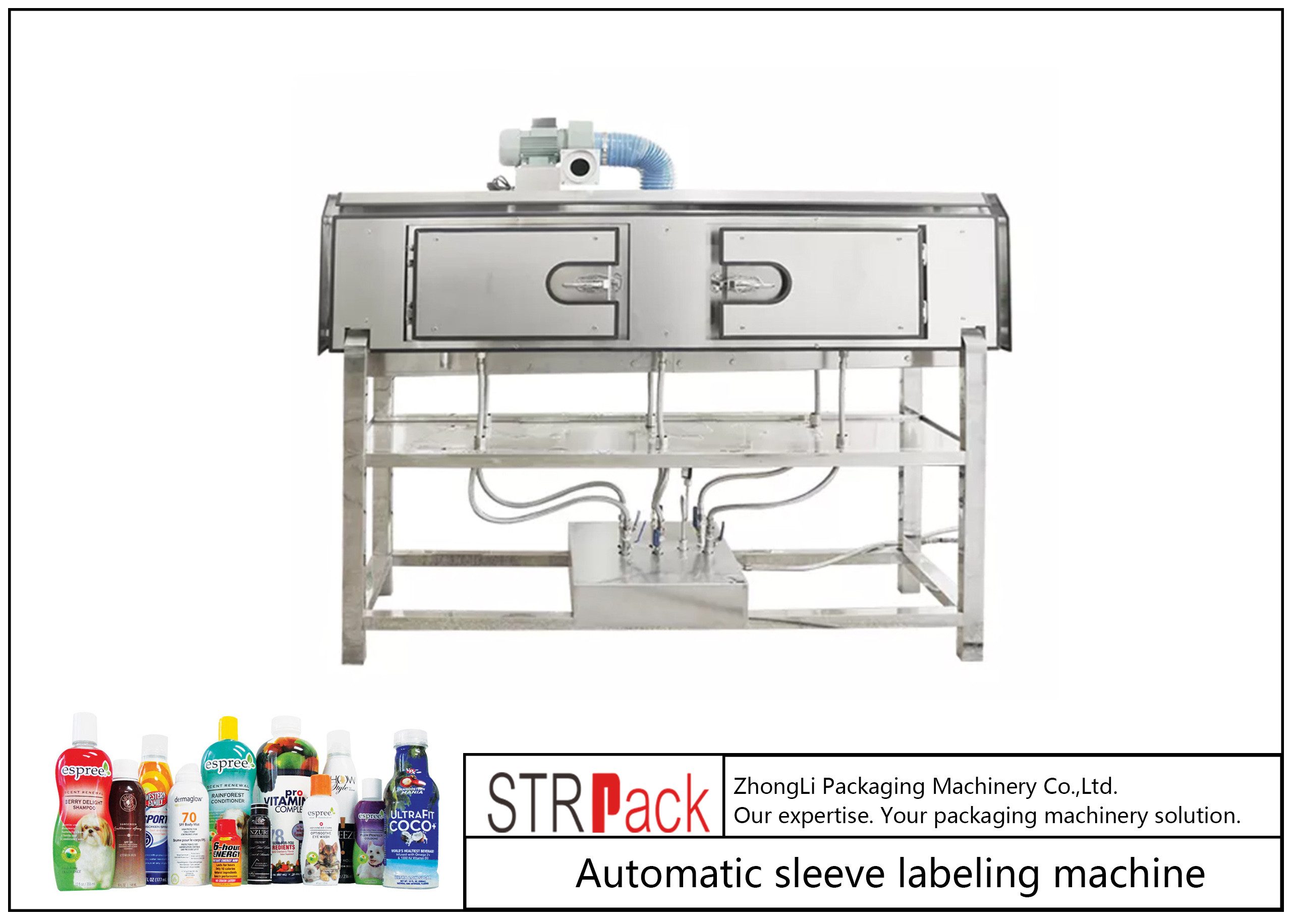 Automatic Printing Filling Shrink Sleeve Labeling Machine Bottle Neck Shrink