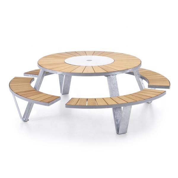 Quality High Quality Outdoor Garden Picnic Table Customized Wooden Picnic Table Stainless Steel Wooden Table Bench for sale